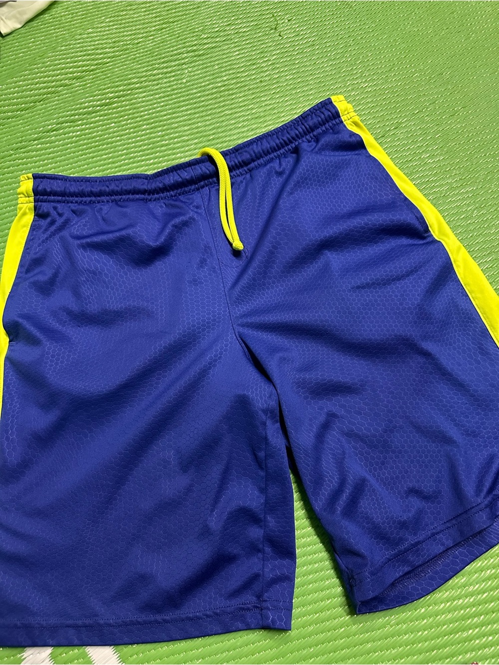 bcg Royal Blue Athletic Shorts with Yellow Trim